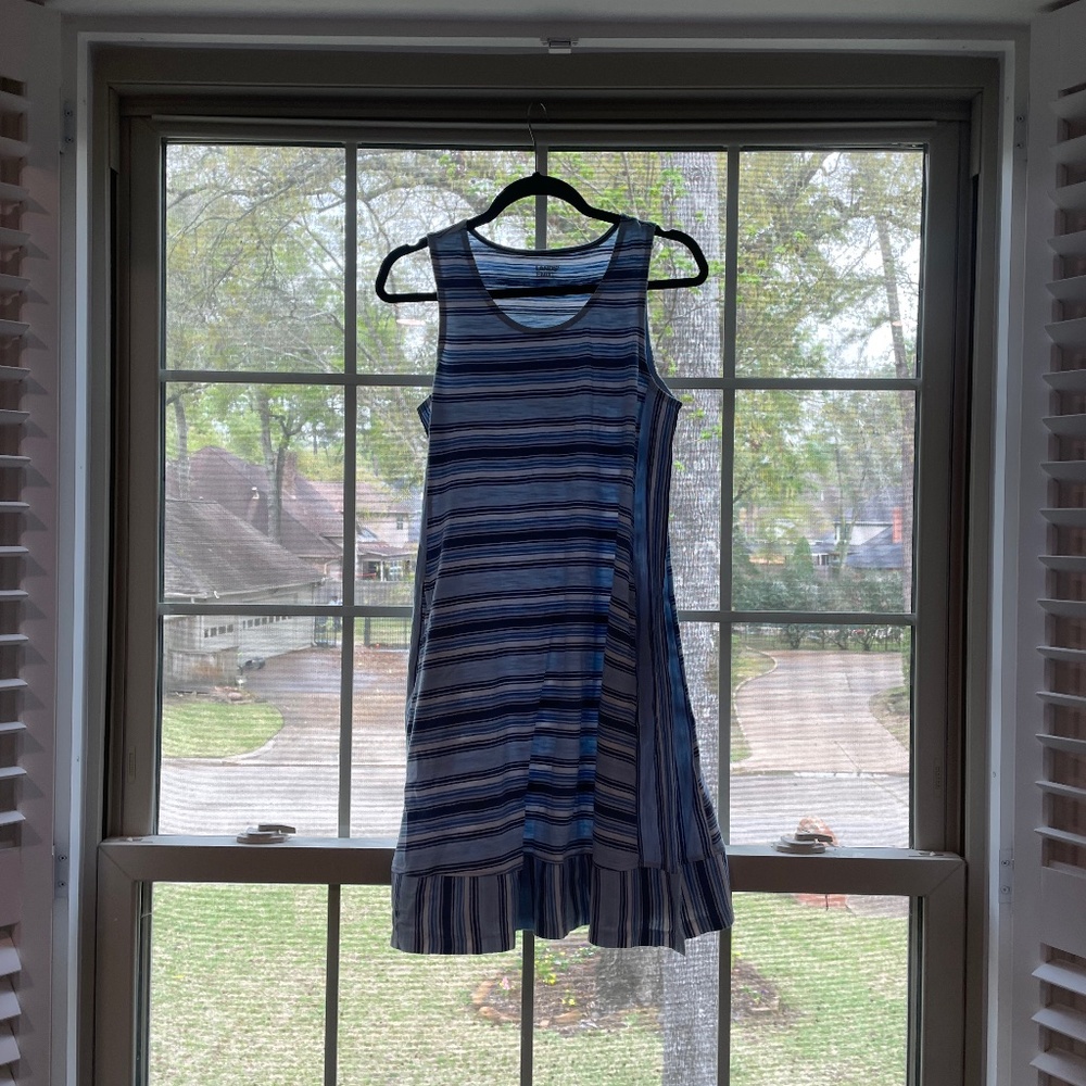 Multi striped sleeveless sundress.
